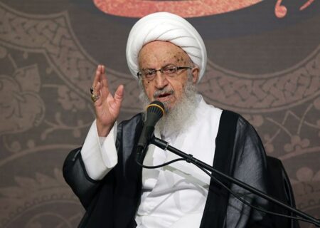 ام المومنین بی بی خدیجہ سلام اللہ علیہا کی وفات کی مناسبت سے منعقد مجلس عزا/ آیت اللہ ناصر مکارم شیرازی