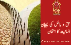 حق و باطل کی پہچان، انسانیت کا امتحان