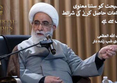 نصیحت کو سننا معنوی مقامات حاصل کرنے کی شرائط میں سے ہے / آیت اللہ العظمی مہدی شب زندہ دار