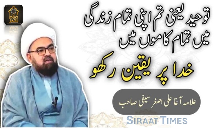 توحید یعنی تم اپنی زندگی میں تمام کاموں میں خدا پر یقین رکھو / حوزہ علمیہ کے ممتاز استاد، حجۃ الاسلام والمسلمین مولانا علی اصغر سیفی حفظہ اللہ