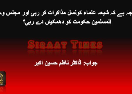 کیا وجہ ہے کہ شیعہ علماء کونسل مذاکرات کر رہی اور مجلس وحدت المسلمین حکومت کو دھمکیاں دے رہی؟