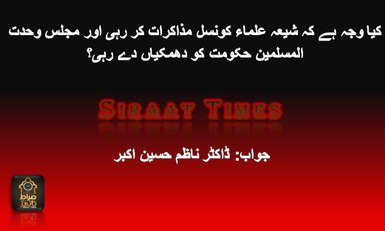 کیا وجہ ہے کہ شیعہ علماء کونسل مذاکرات کر رہی اور مجلس وحدت المسلمین حکومت کو دھمکیاں دے رہی؟
